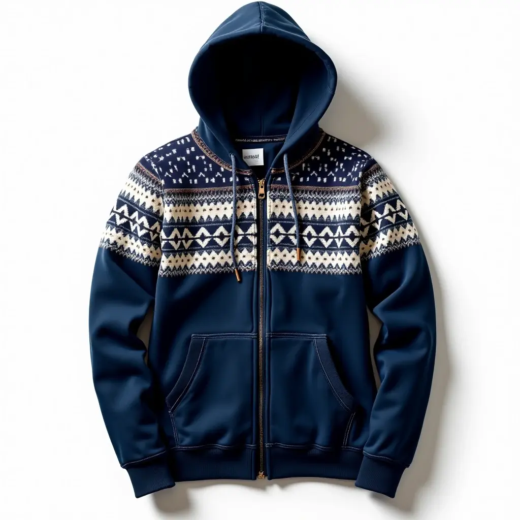 Alpen-Hoodie mit Trachtenmotiv